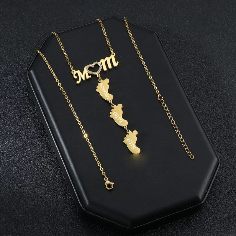 Foot step Design Name Pendant