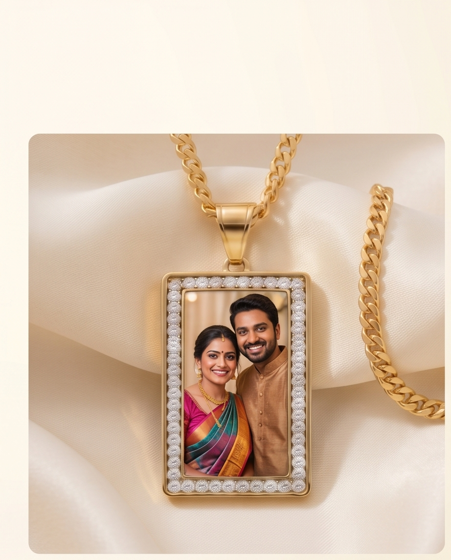 Large Rectangle Picture Pendant