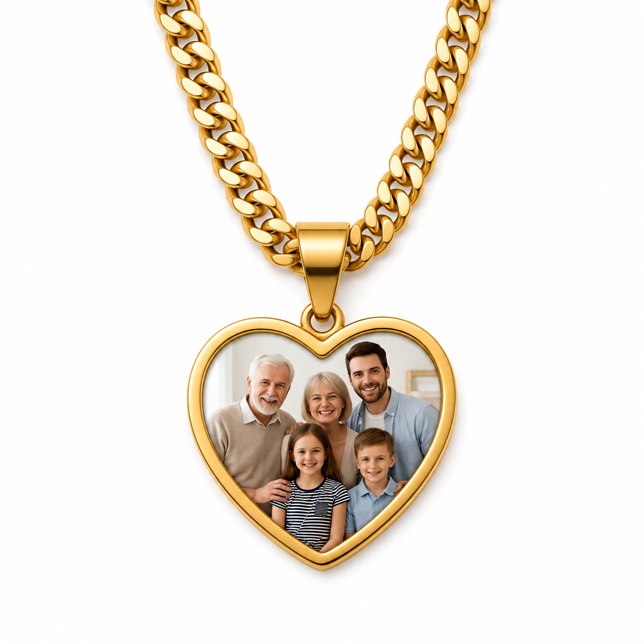 Heart Photo Pendant Necklace