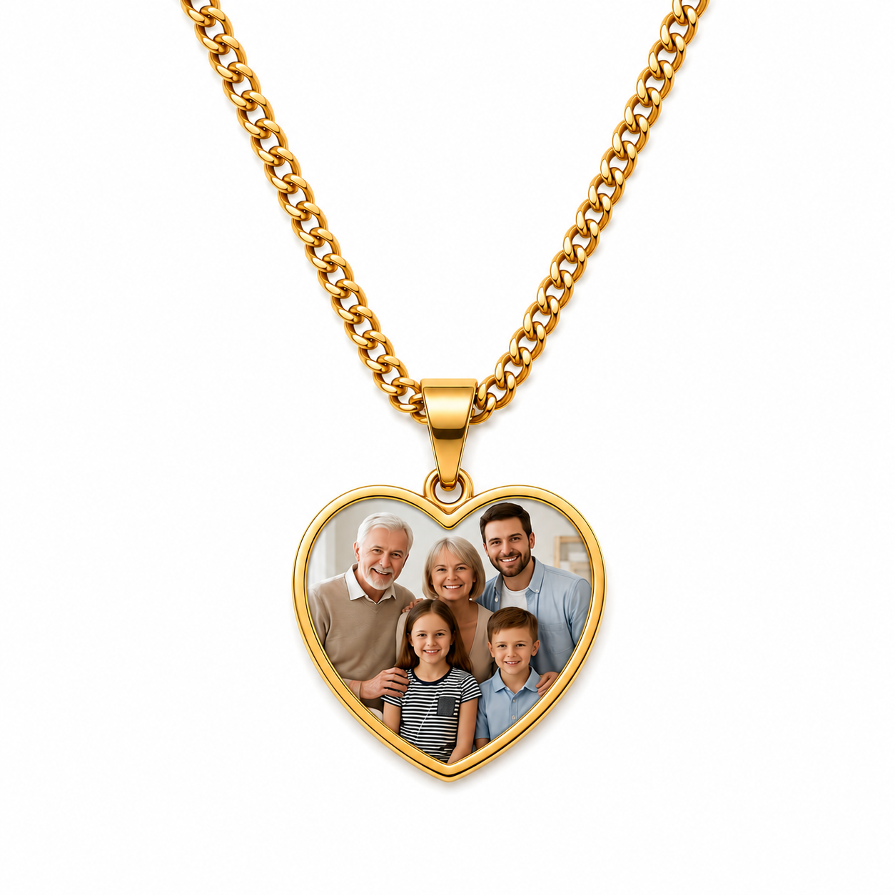 Heart Photo Pendant Necklace